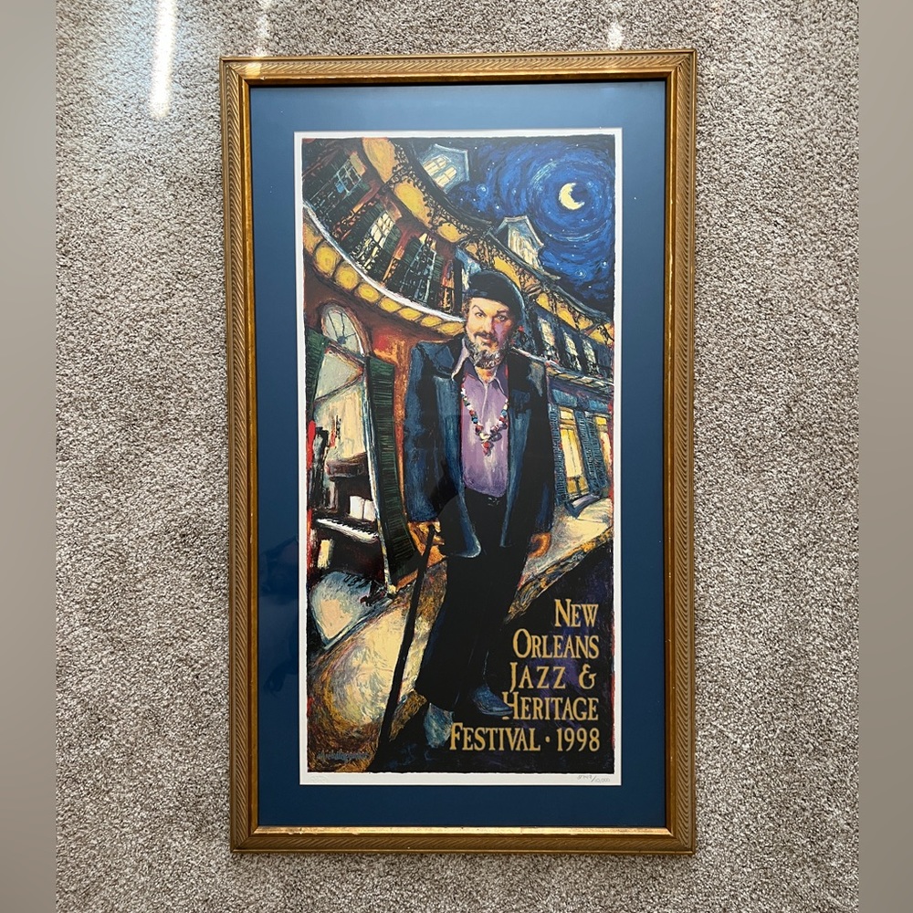 1998 New Orleans Jazzfest Dr. John Poster unsigned